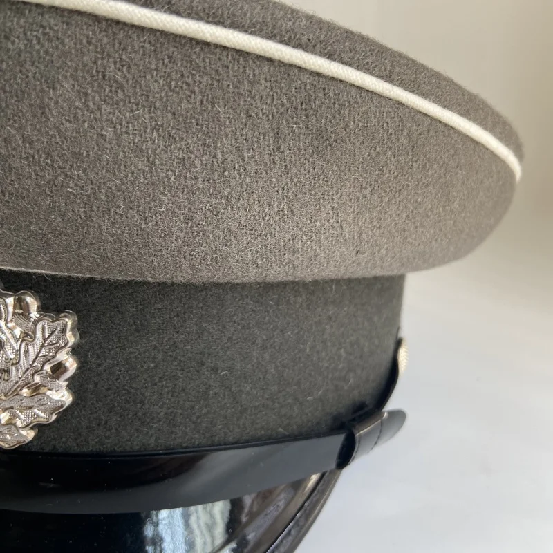 Reproduction de casquette de visière d'officier NVA de l'armée allemande de l'est DDR-chapeau militaire de guerre froide de la seconde guerre mondiale, casquette à visière Stasi Cosplay