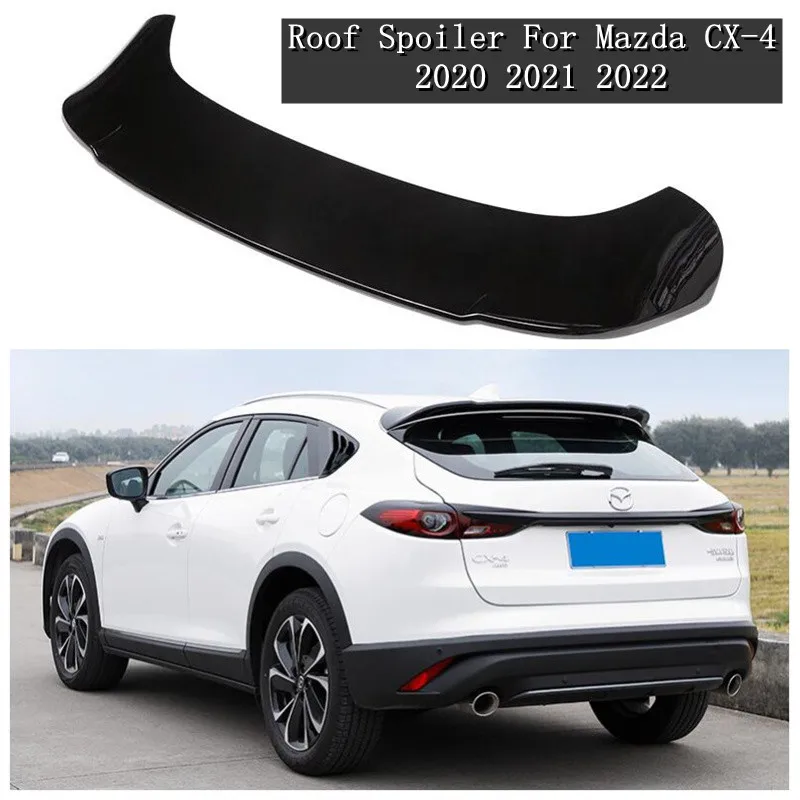 

High Quality ABS paint Trunk Lip Roof Spoiler Splitters For Mazda CX-4 2020 2021 2022