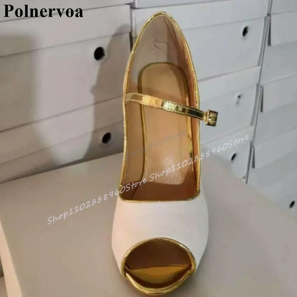 Zapatos de tacón alto finos y elegantes blancos con estilo Para Mujer, Zapatos con hebilla y punta abierta, Zapatos de moda Para Mujer 2025