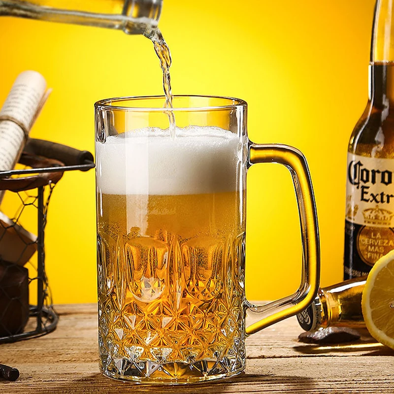 600ml/1000ml Beer Glass with H - Craft Beer & Wine U- 评论和价格