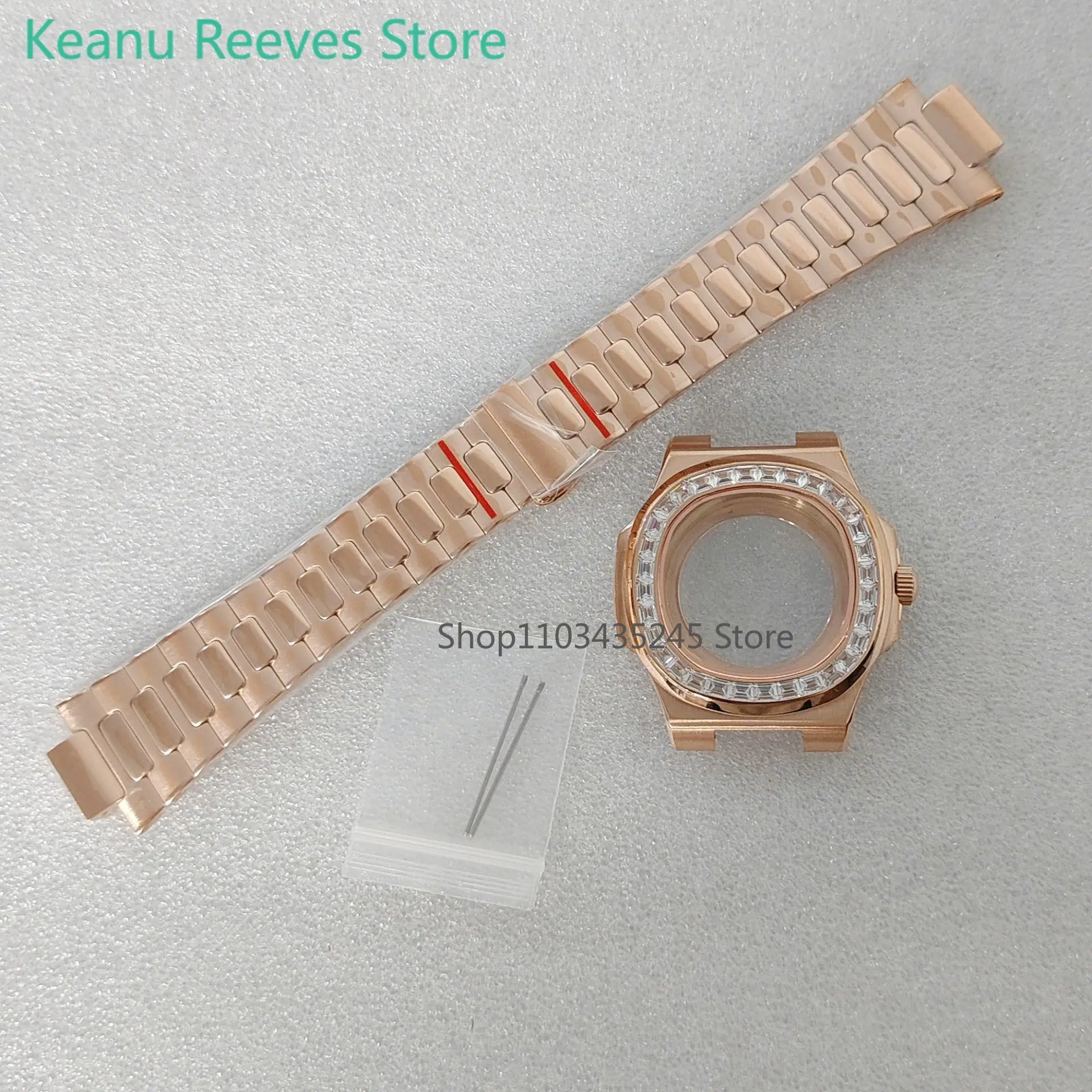 39.5mm Watch Cases Watchband Parts Sapphire Crystal Glass For Modified Nautilus nh34 nh35 nh36,38 Movement Dial Waterproof