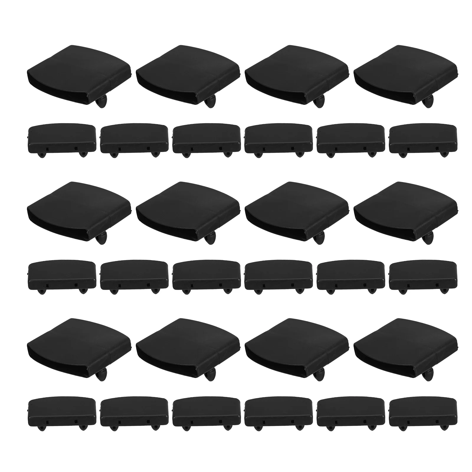 36 Pcs Bed Board Mounting Buckle Risers Slat Connecting Rod Plastic Cover Metal Replacement Parts Abs Holders End Caps Frame