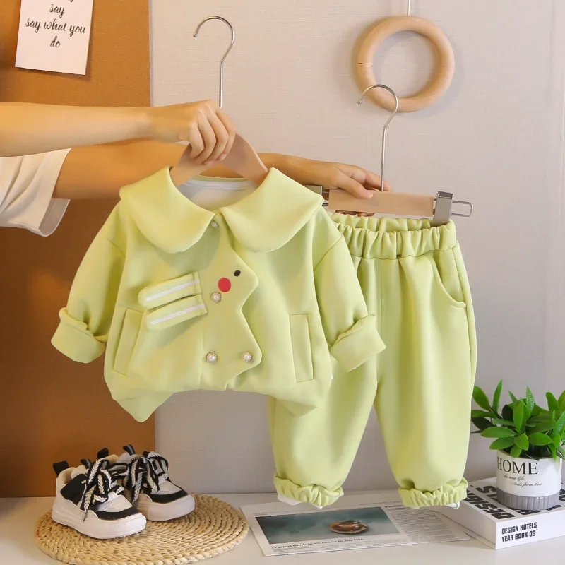 

New Spring Autumn Baby Clothes Set Children Girls Fashion Jacket Pants 2Pcs/Sets Infant Clothing Toddler Costume Kids Tracksuits