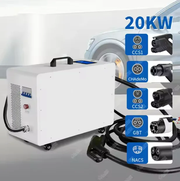 

Portable Home & Commercial EV Charger White Mobile DC Fast Charger Portable Outdoor Mobile Charging Station