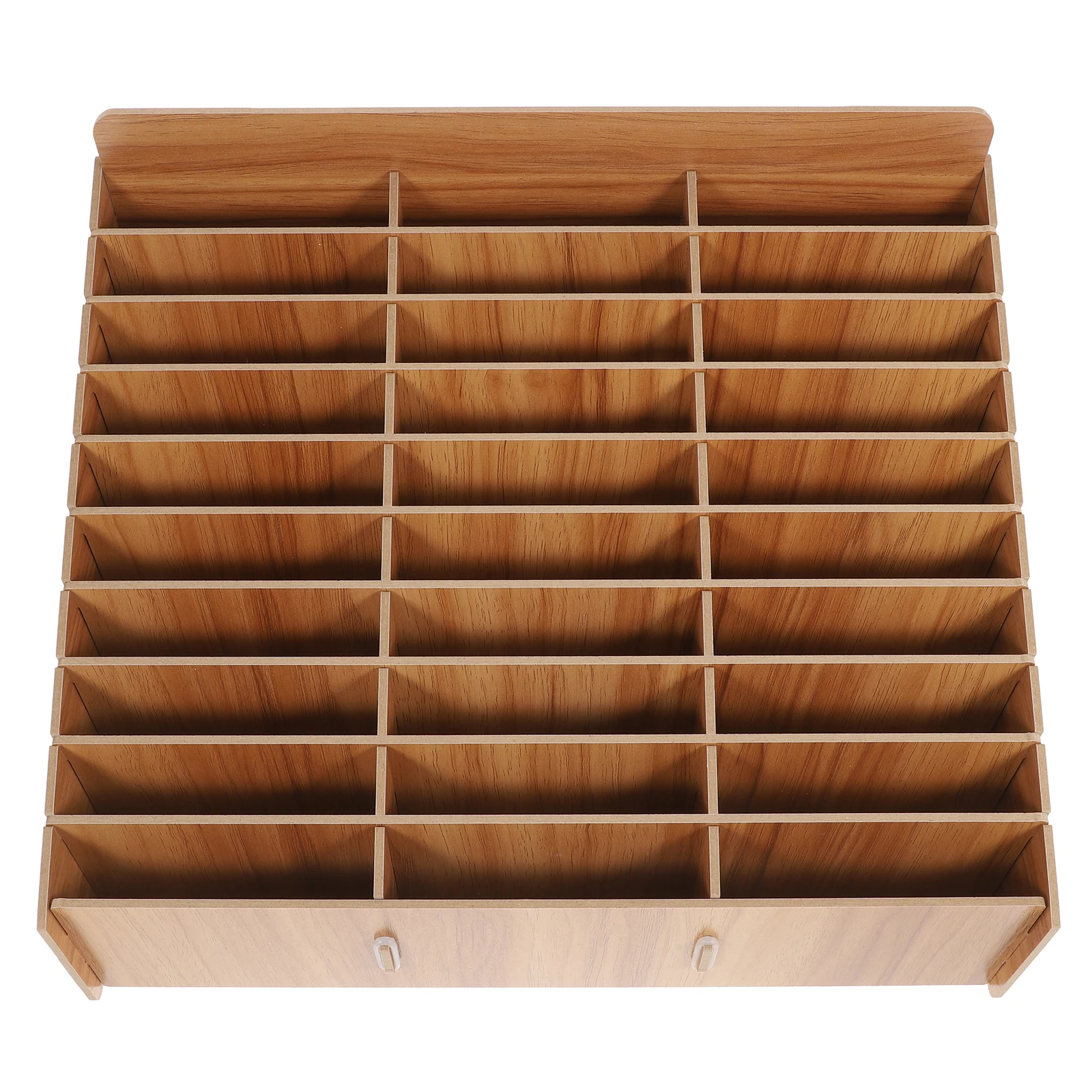 

30 Compartments Phone Storage Box Wooden Cell Phone Rack for Classroom Meeting Room Smooth Mellow Practical Organizer Desk