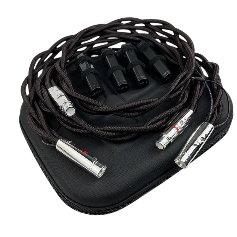 Hi-end FireBird XLR Balaned Cable Solid PSS Pure Silver HiFi Audio Interconnect Line with Noise-Dissipation System