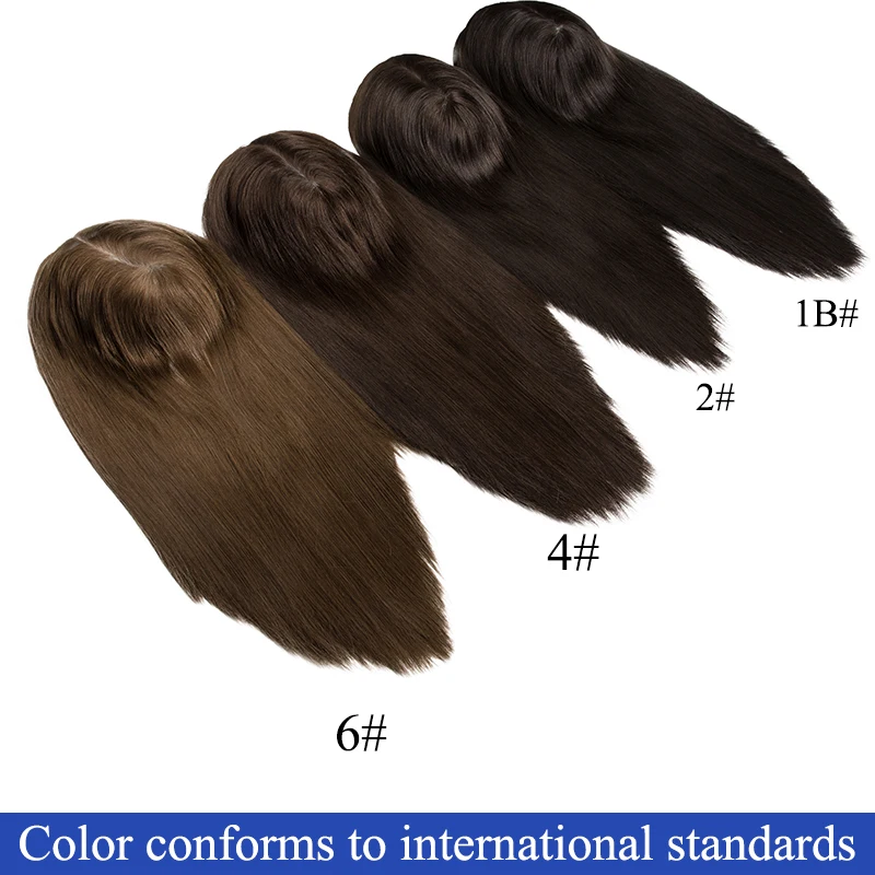 المرأة هيربيسي حقن الشعر المستعار بولي 100% خصلات الشعر المستعار الإنسان استبدال نظام الشعر 16 ''شعر طويل المرأة الشعرية الاصطناعية #5