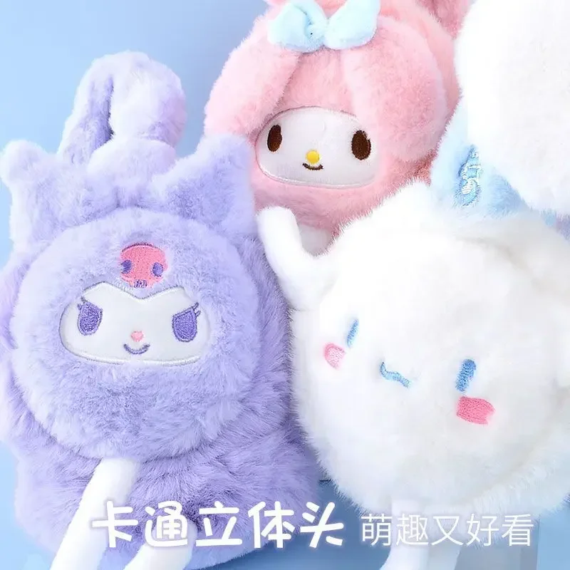 

Autumn Winter Cinnamoroll Anime Kawaii Sanrio Ins Kuromi Warm Earmuffs Winter Cute My Melody Children Cold Protection Gifts