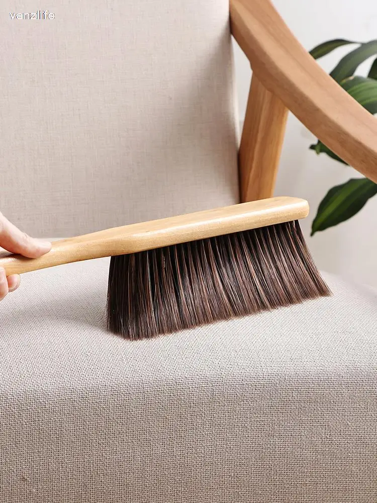 Solid wood soft sweep bed brush household bed long handle dust removal cleaning brush bedroom ash broom brush