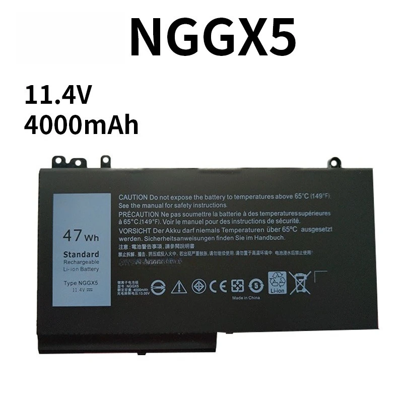 Premium NGGX5 Battery For Dell Latitude E5270 E5470 E5570 P23T P48G 11.4V 4000mAh Durable Stable Output Laptop Battery