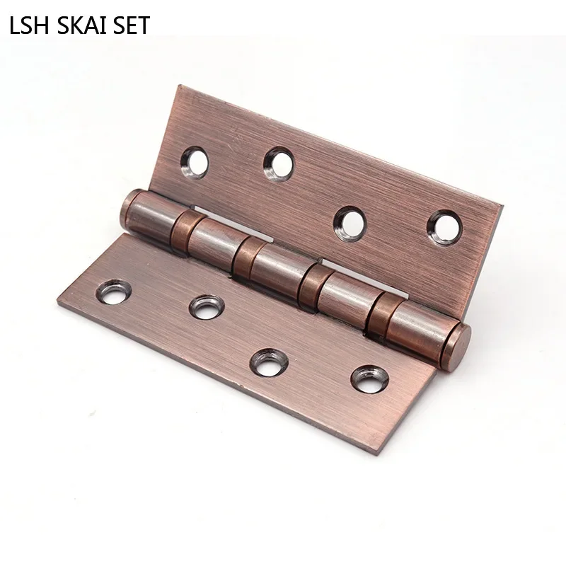 2Pc 4 Inches Silent Bearing Hinge Door Butt Hinges Furniture Hardware Accessories Stainless Steel Flat Thick High Quality Hinge