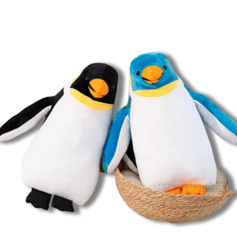 Lifelike Blue Black Penguin Plush Toy Soft Stuffed Cartoon Emulational Animals Dolls For Birthday Gift Simulation Cute Bird Toys