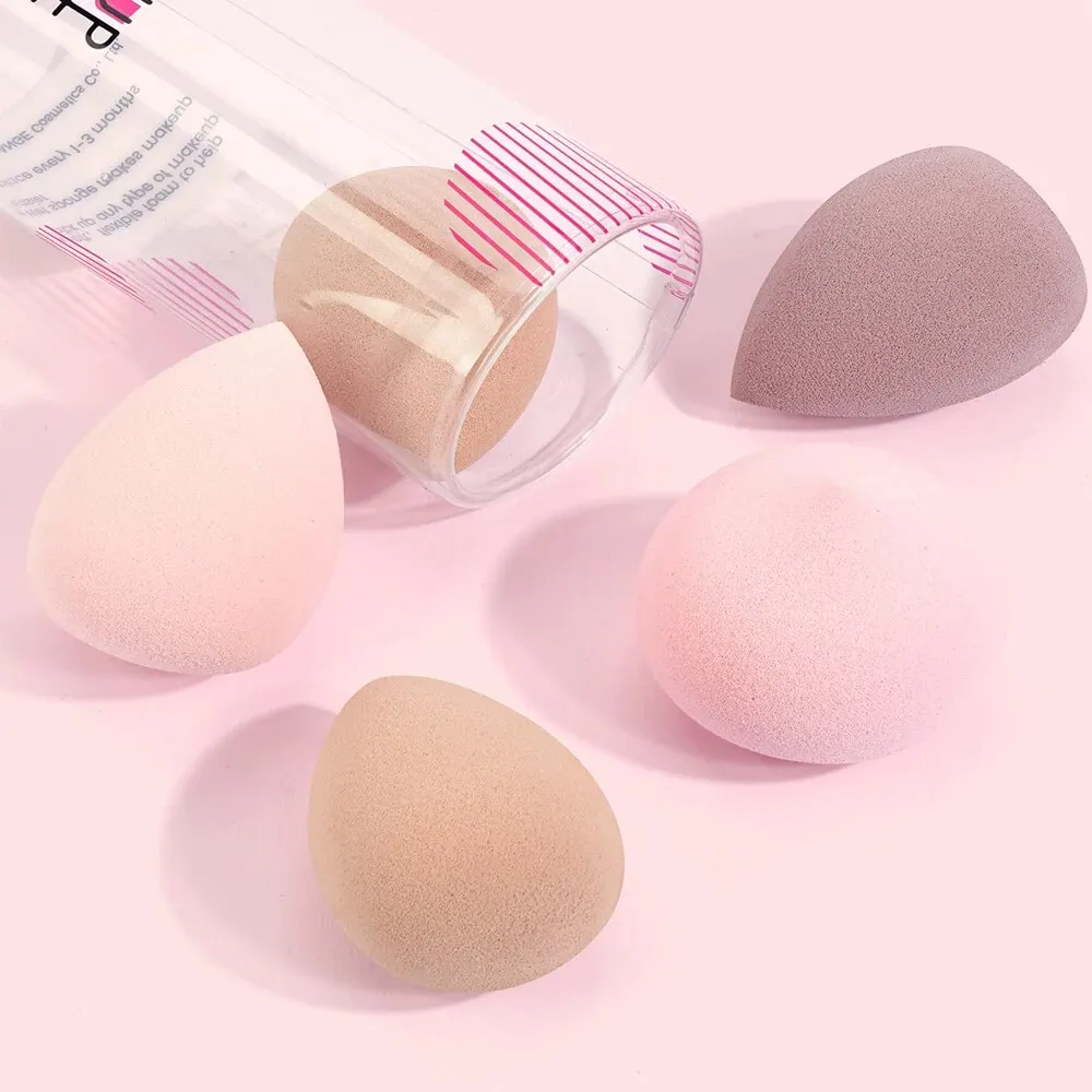 MAANGE-Juego de esponjas de maquillaje de 5 piezas, esponjas de belleza multicolores para base, corrector, crema en polvo, soplo cosmético seco y húmedo