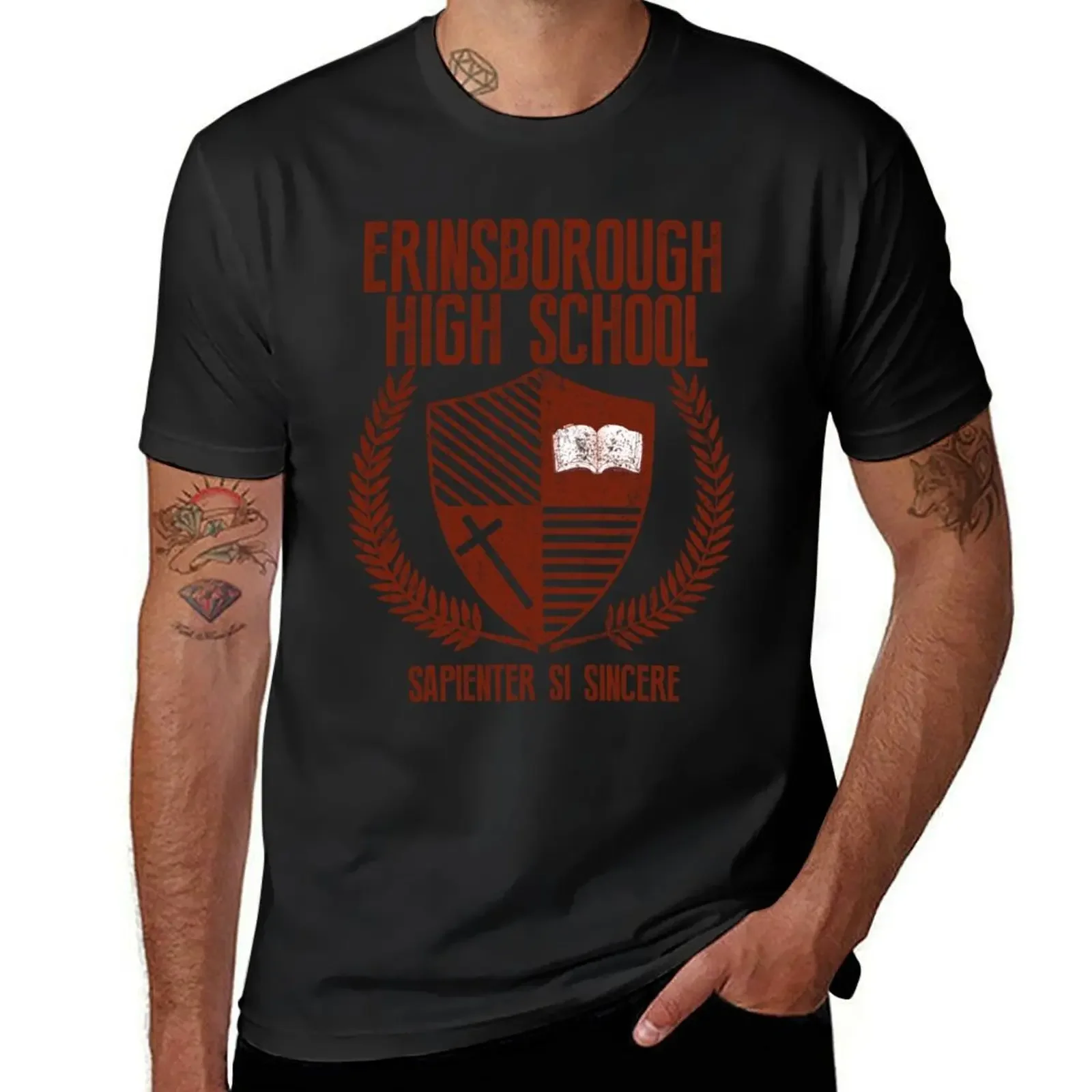 

Neighbours: Erinsborough High Crest T-Shirt blacks baggy shirts shirts graphic tee mens t shirts casual stylish