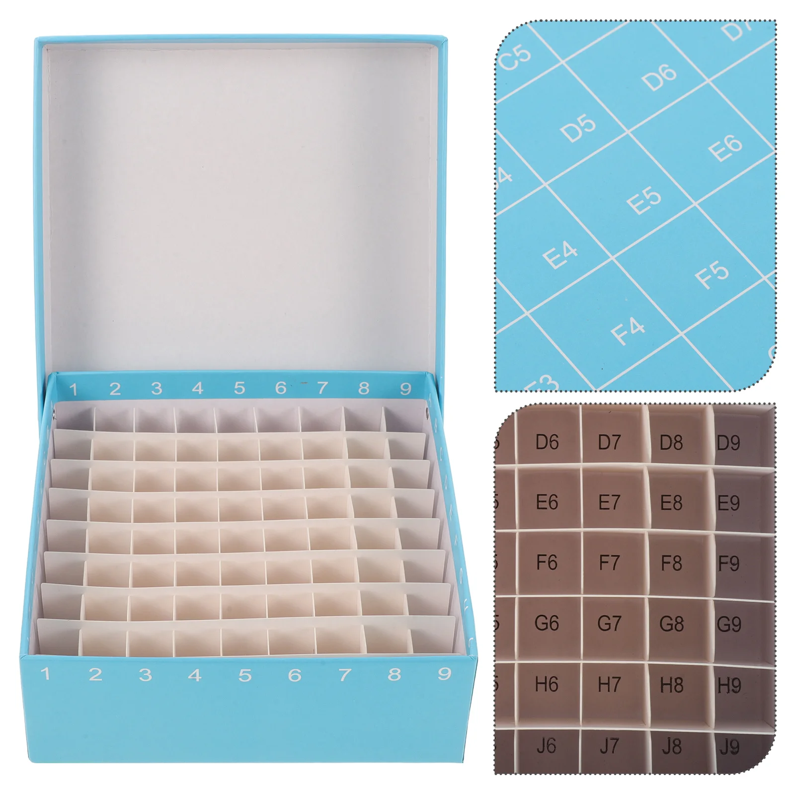 

Tube Box 81 Wells Container Microcentrifuge Holder Tray Freezer Lab Sturdy Safe Practical Design Multi Grid Easy
