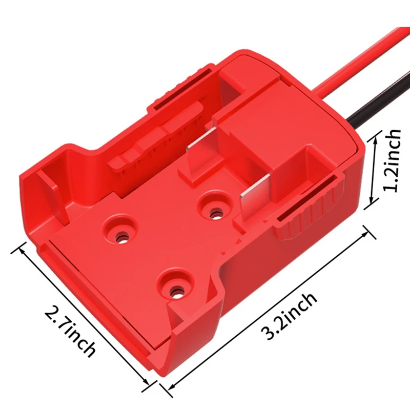 Adaptador de bateria diy para milwaukee 18v, adaptador de rodas elétricas de bateria de lítio com fusível para caminhão rc, brinquedos robóticos, fácil instalação