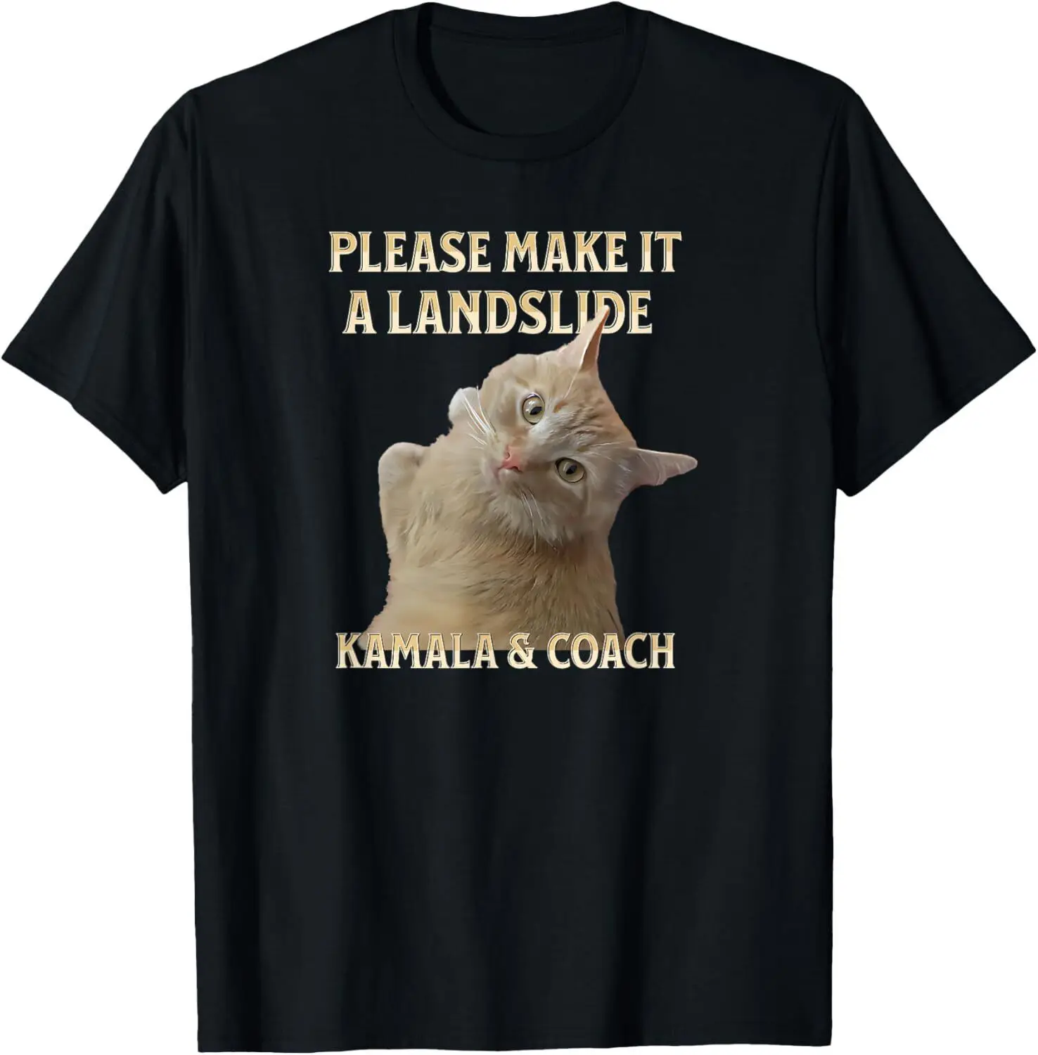 

Elect Harris Walz 2024 Cat Please Make it a Landslide T-Shirt