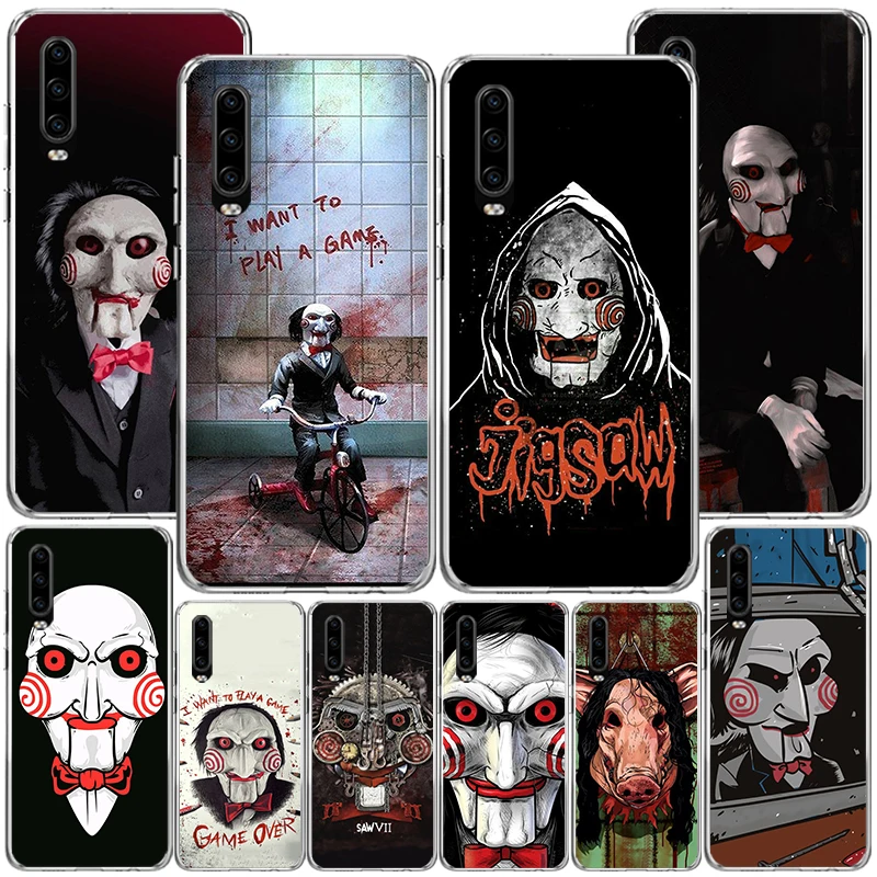 The Jigsaw Killer Horror Phone Case For Huawei P40 P30 P20 P10 Lite Mate 20 10 Pro P Smart Z Y5 Y6 Y7 Y9 Personalized Print Cove