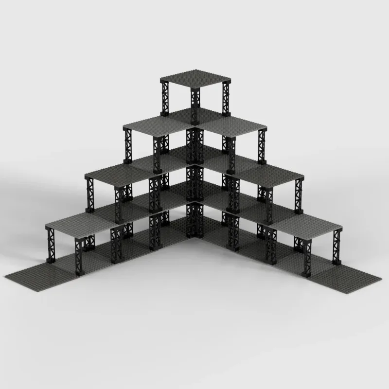 Multifunctional building block, foldable multi-layer desktop storage rack, simulated military bunker, 16x16 plate bracket.