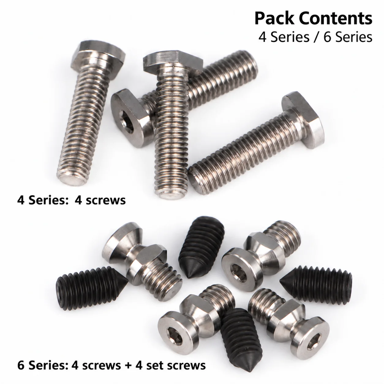 Anti Collision Replacement Screws for 4 Series and 6 Series Laser Cutting Heads 4PCS Pack or 4PCS Screws with 4PCS Set Screws