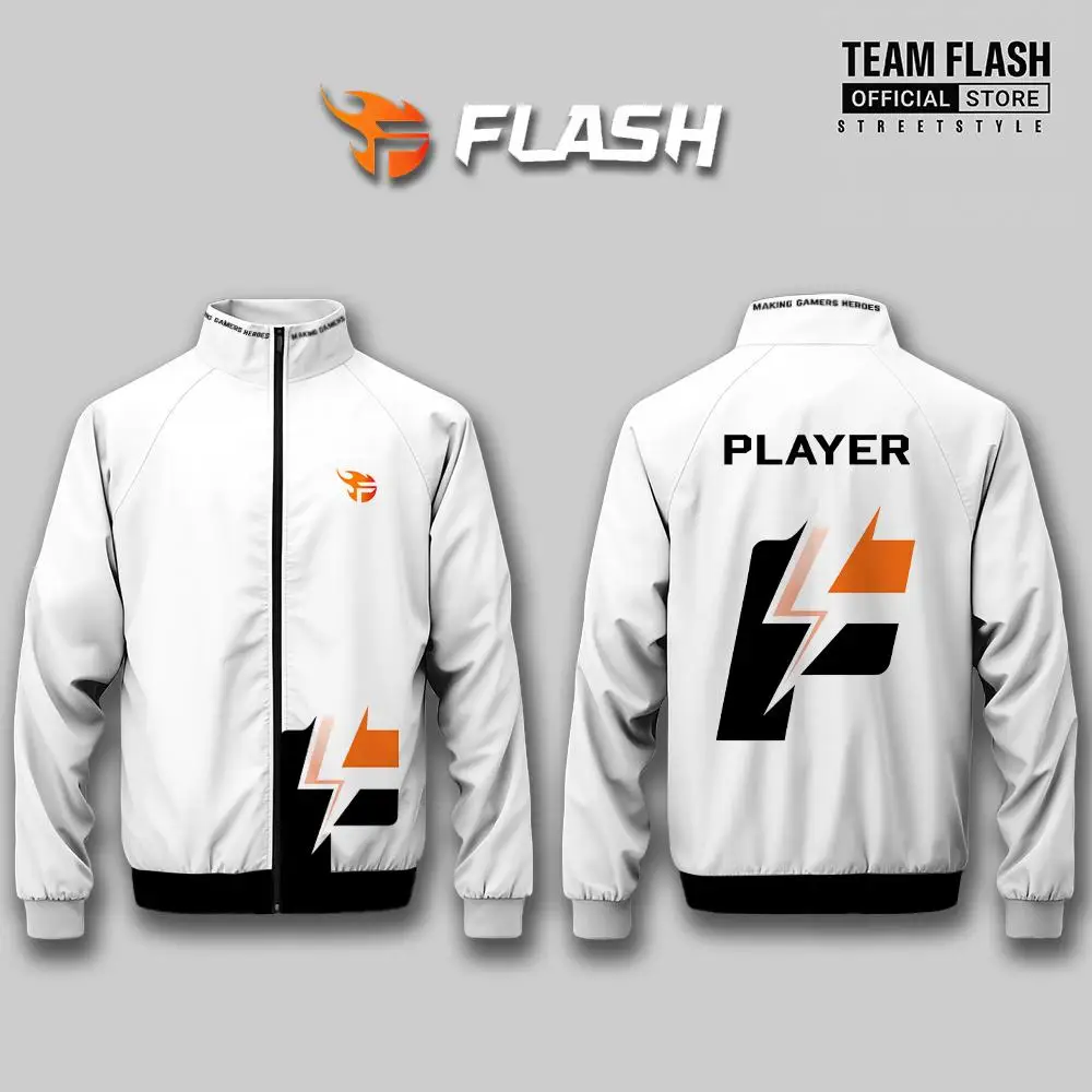 

New spring and autumn teamflash e-sports club uniforms players' daily casual jackets men's and women's stand-up collar jackets