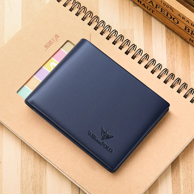 Leather men's wallet, fashionable and personalized card holder, multifunctional wallet