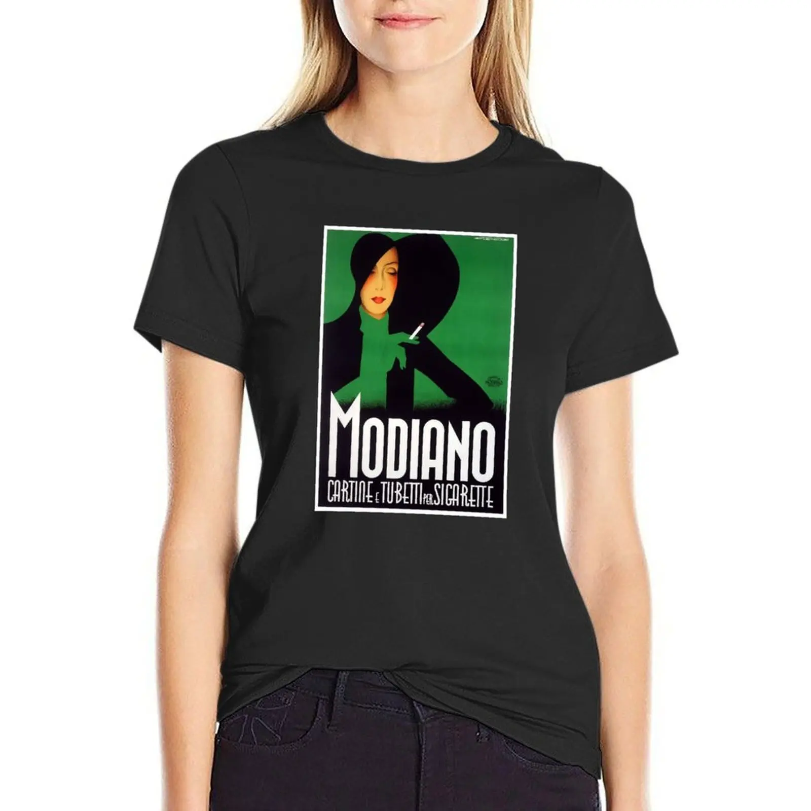 Modiano Italy Vintage Poster Restored 1935 T-Shirt sweat funny shirts graphic tees Women clothing