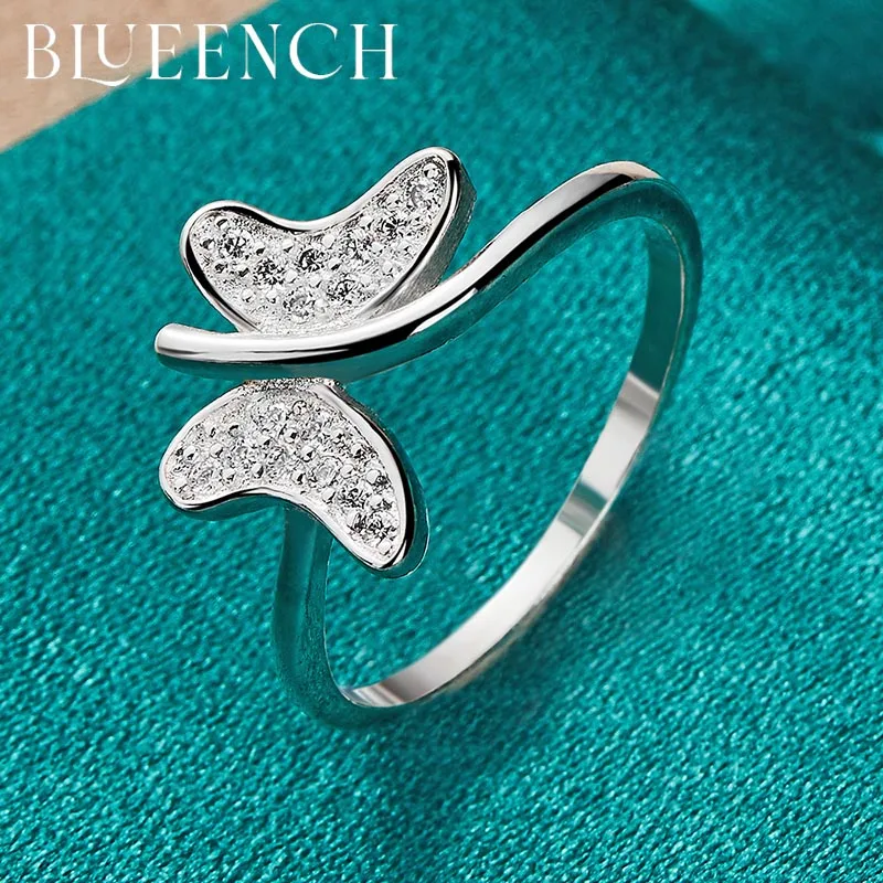 

Blueench 925 Sterling Silver Zircon Butterfly Ring For Women Proposal Wedding Wedding Fashion Jewelry