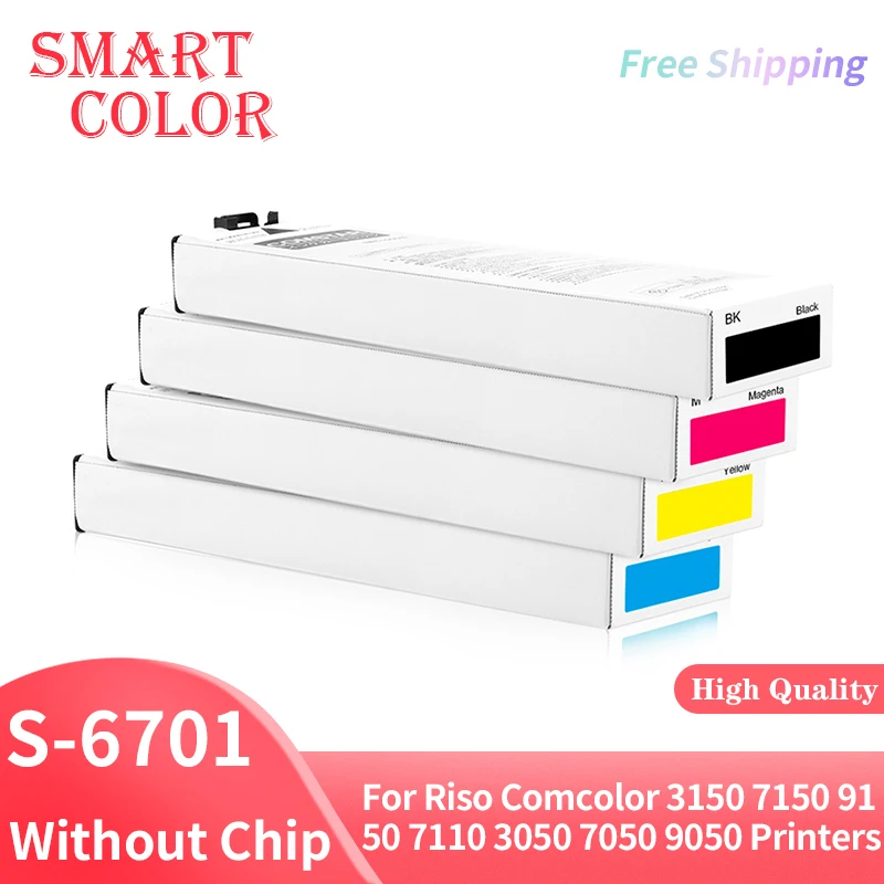 1000ml S-6701-4G / E Compatible Ink Cartridge For Riso Comcolor 3150 7150 9150 7110 3050 7050 9050 Printers without chip