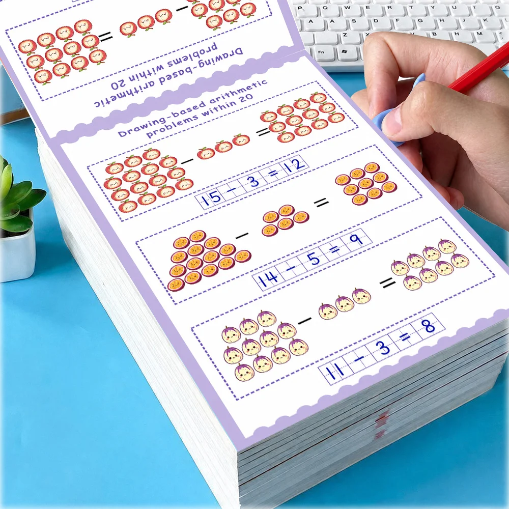 4-Book Math Practice Set: Addition & Subtraction Within 10-100 – 64+ Pages Each for Ages 3+