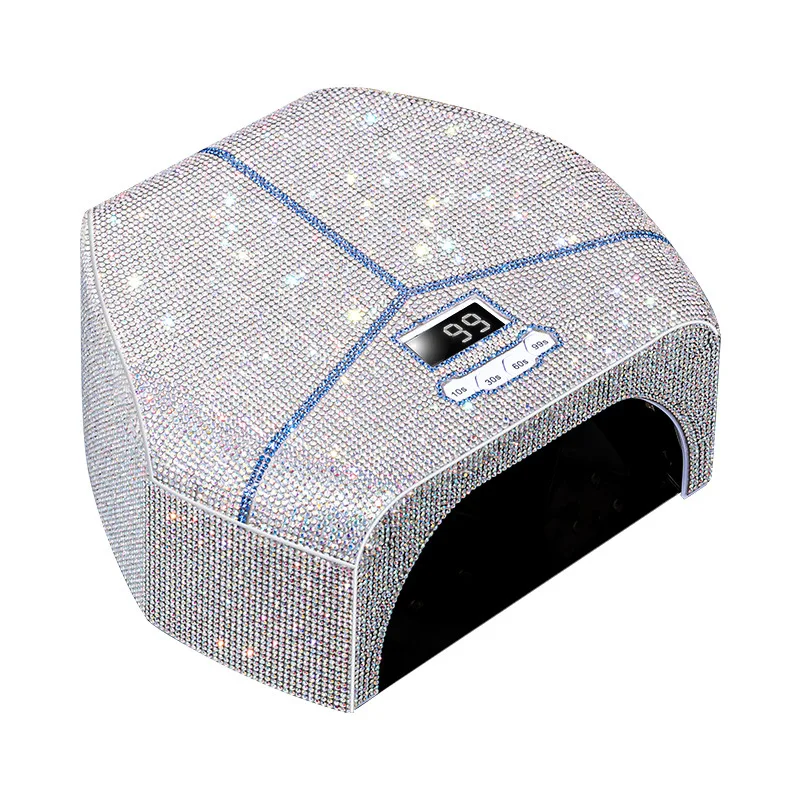 

Diamond-encrusted red manicure light high-power metal reflective liner fast-curing baking glue phototherapy machine