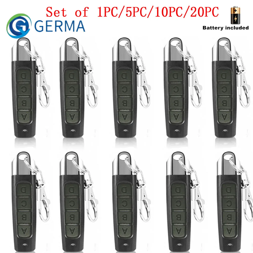 

GERMA 433MHZ Remote Control 4 Channel Garage Gate Door Opener Transmitter Duplicator Clone Cloning Car Key Learning Fixed Code