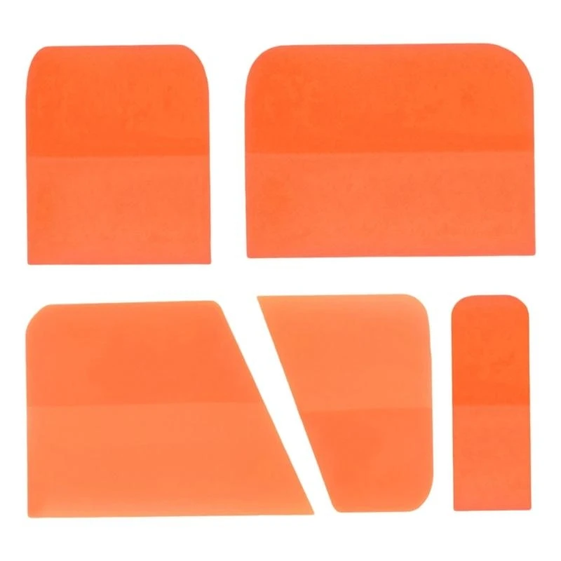 5pcs TPU Squeegee Collection Flexible Squeegee Tool Upgrades for Car Paint Film & Various Cleaning Tasks