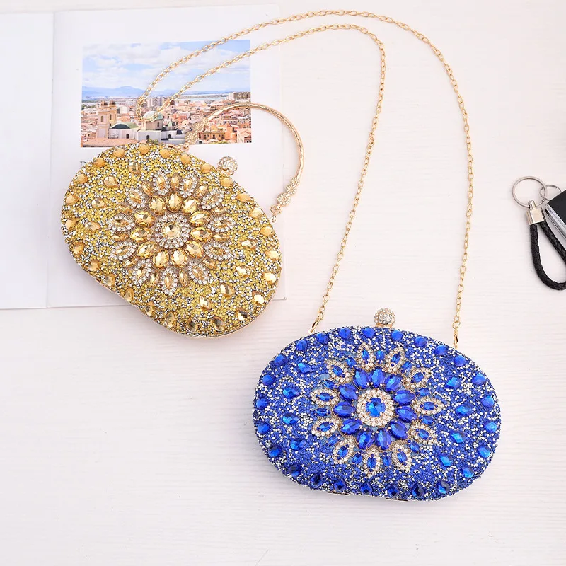 Women\'s Luxury Diamond Evening Bag Fashion Banquet Handbag Ladies New Trend 2023 Rhinestone Party Purse Clutch with Chain