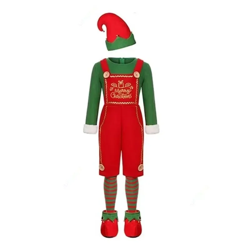 Children's Christmas and New Year Elf Role-playing Set Christmas Stage Performance Party Boys and Girl Christmas Party Costumes