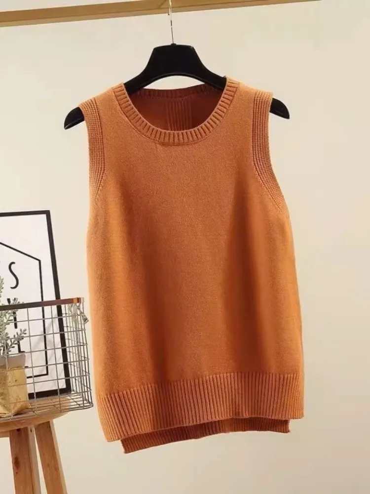 سترة نسائية جديدة محبوكة مستديرة Ne فضفاضة مناسبة سترة علوية ملابس خارجية شتوية غير رسمية طبقة قاعدة متعددة الاستخدامات #2