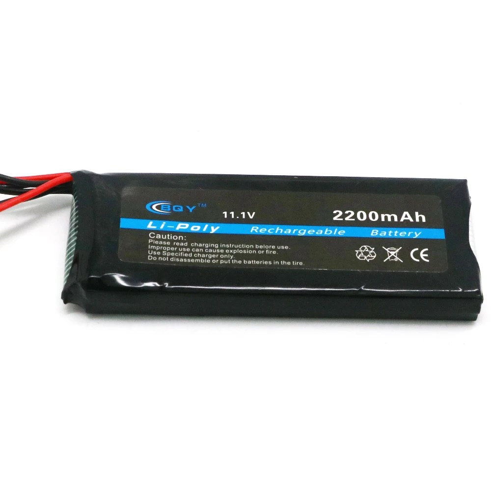 1pcs BQY Power 11.1V 3S 2200 mAh 8C RC Lipo Battery With Futaba/JR Plug For Radiomaster WFLY Flysky Transmitter Remote Control