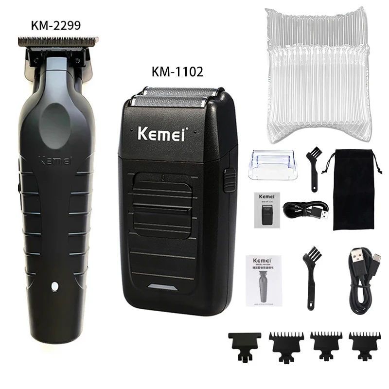 Kemei KM-2296 KM-2299 KM-1102 Tondeuse Kit Heren Elektrisch Scheerapparaat Tondeuse Machine Professionele Haar Snijmachine