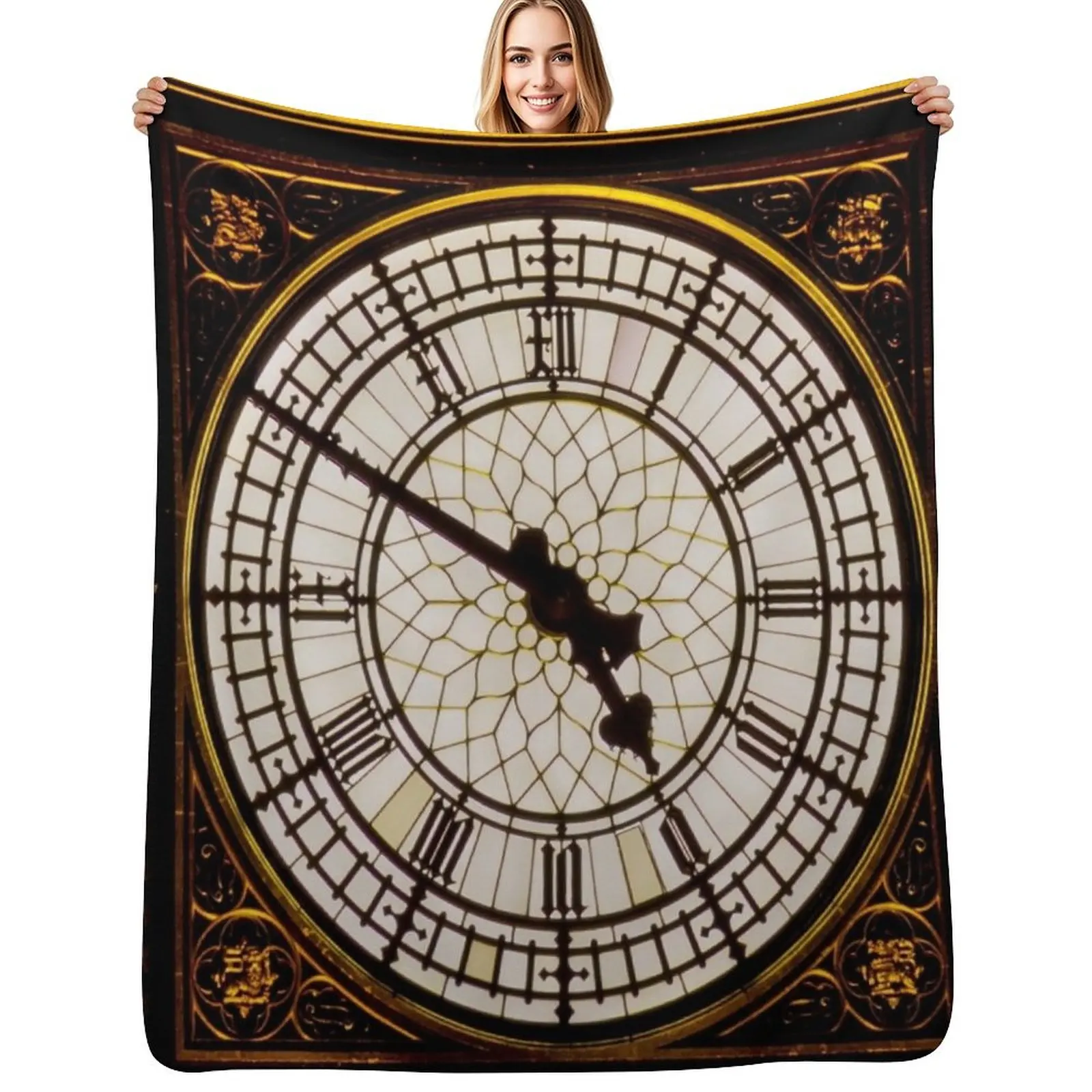 Big Ben London Throw Blanket christmas decoration For Sofa Thin Thins Hairy Flannel Fabric Decorative Beds Blankets