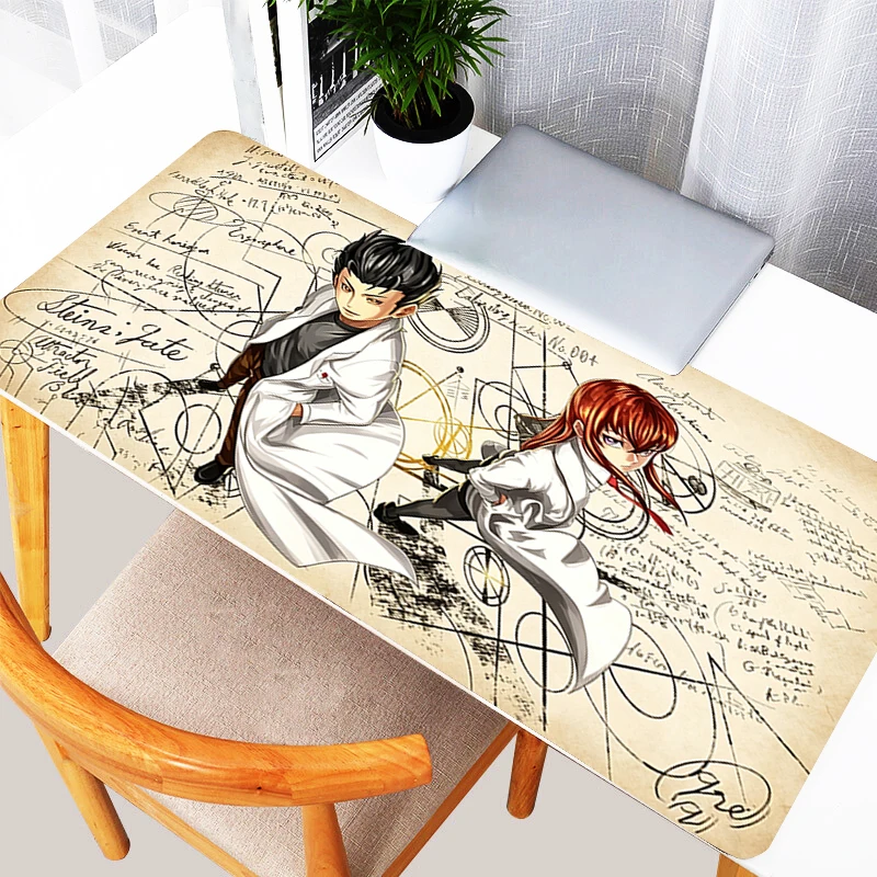 Mouse Pad Gamer Accessories alfombrilla Computer Mouse Mat Steins Gate E-sports Gaming Desk Mat Cool Keyboard Pad Large Mousepad