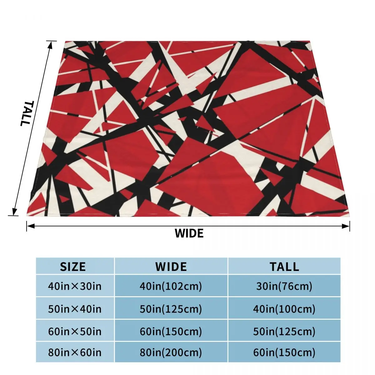 EVH: authentic Black & White Stripes design (Red) Throw Blanket Tourist Blanket Blanket Luxury