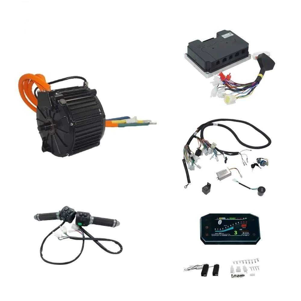 QS165 10000W 72V 50H Kit Hall and Encoder PMSM Mid Drive Motor with Fardriver ND72890 for  Light Bee