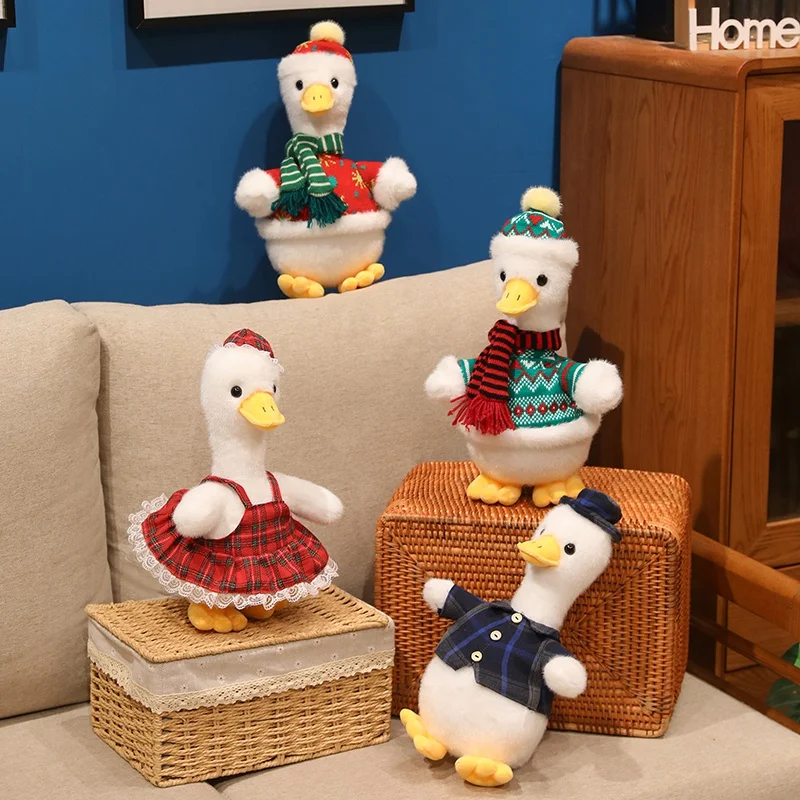 35-60cm Kawaii Long Legs Duck Plush Toys Cute Fluffly Stuffed Animals Siting Duck Doll Cushion for Girls Xmas Gifts Home Decor