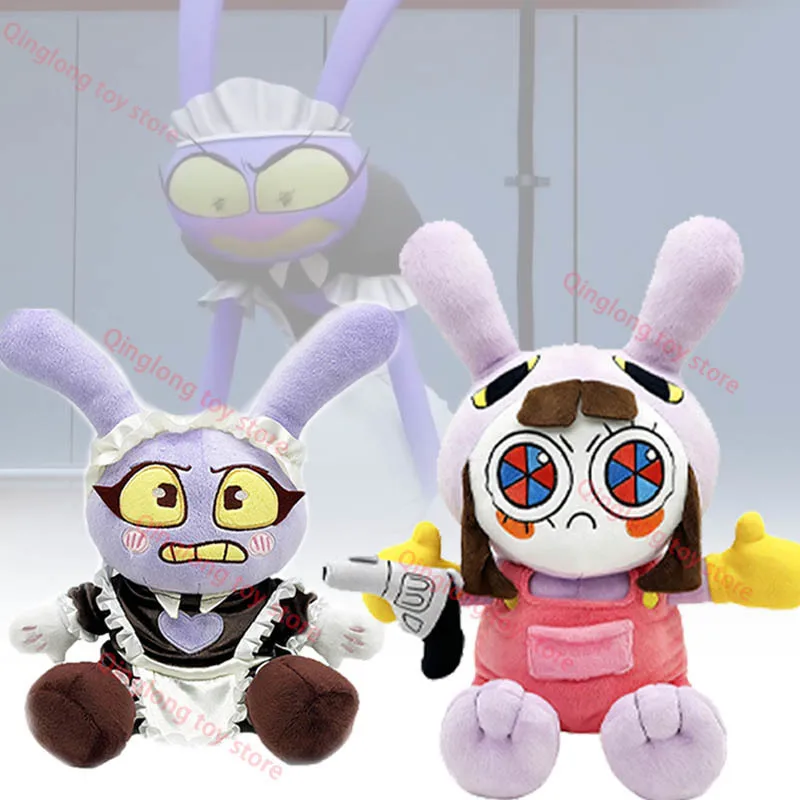 

2025 New Jax-Suit Pomni Disappearing Guy Plush Cute Cartoon Circus Maid Jax Plushie Soft Room Decor Stuffed Doll Toys Kids Gift