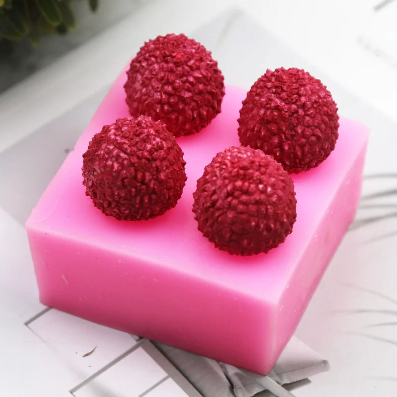 Lychee Silicone Mold, 3D Food Grade Fondant & Chocolate Mold, for Baking, Candy, and Soap Making, Easy Release