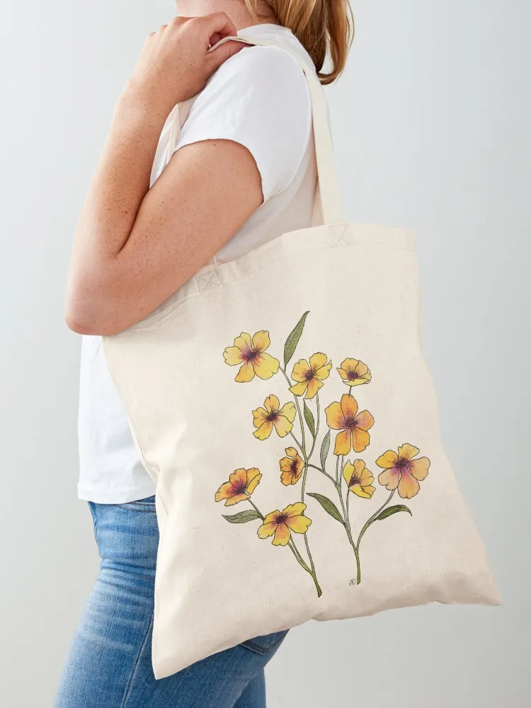 Yellow Anemones Botanical Illustration Tote Bag free delivery bags Gift bag