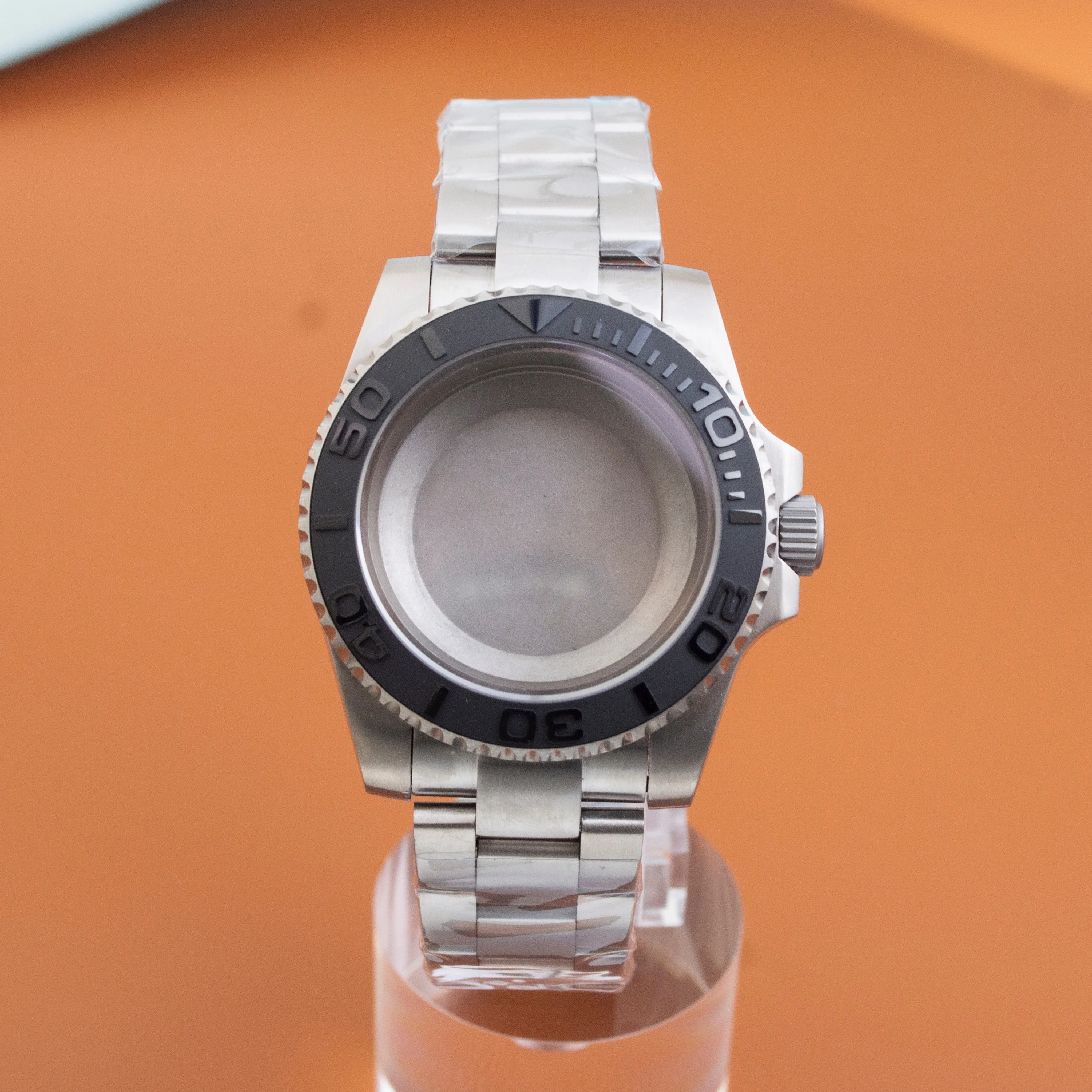 

NH35 Case 40mm Titanium Watch Case 20mm Titanium Strap Sapphire Glass For NH35A NH36 Movement SUB GMT Watch Case