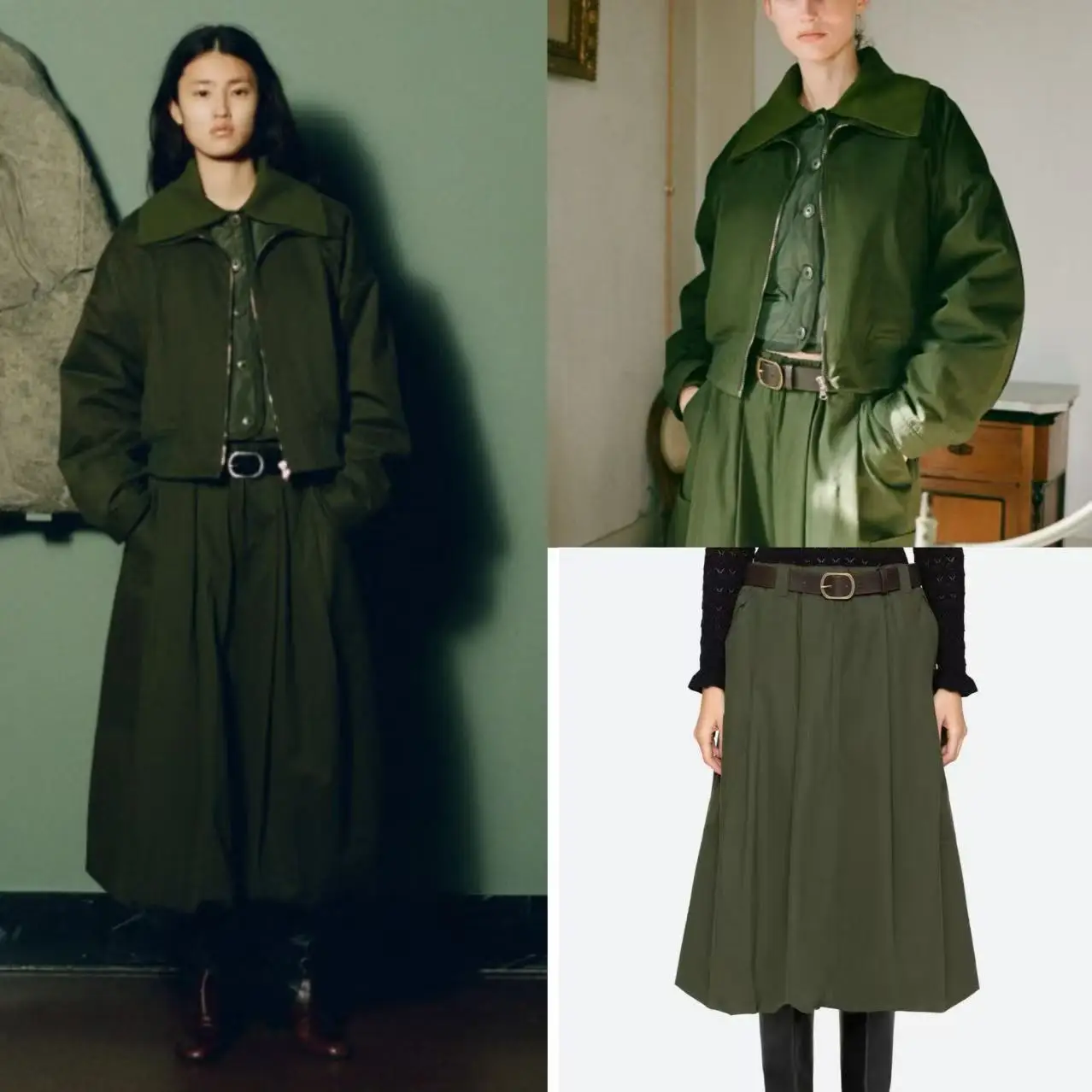 

2025 New Sle French Sle Cotton Blend een Jaet with Faux Fur Skirt Set Women's Faion Spring Autumn Wear