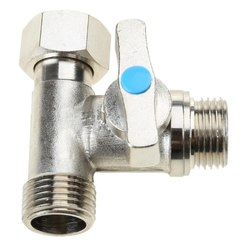 Tees Stop Valves 1/2X1/2X1/2'' Under Sink Splitters Tees Connector Adapter Y5GB