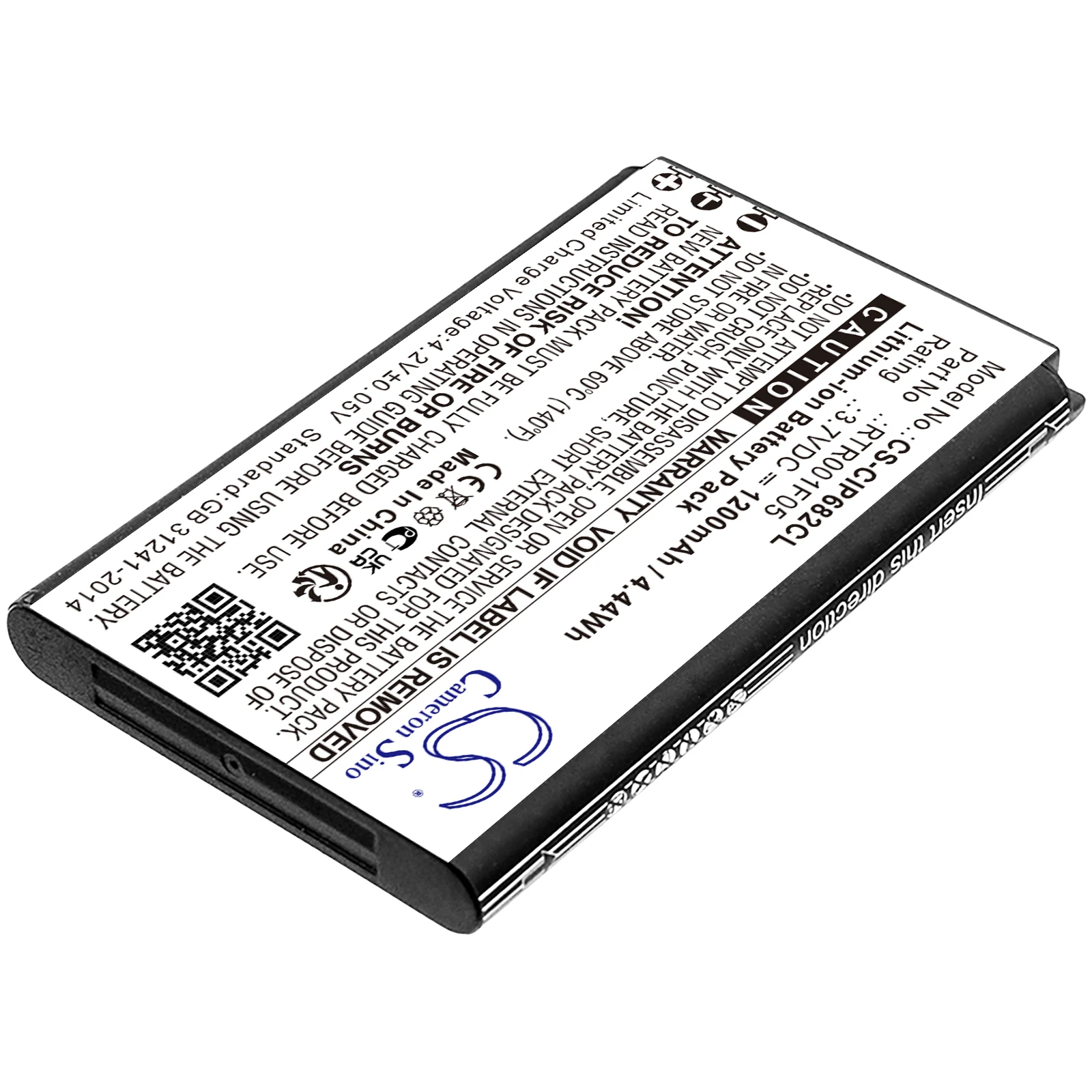 بطارية CameronSino RTR001F05 لـ Cisco IP DECT 6800 IPDECT 6825 CP6825-3PC-K9 Li-ion 3.70V 1200mAh / 4.44Wh